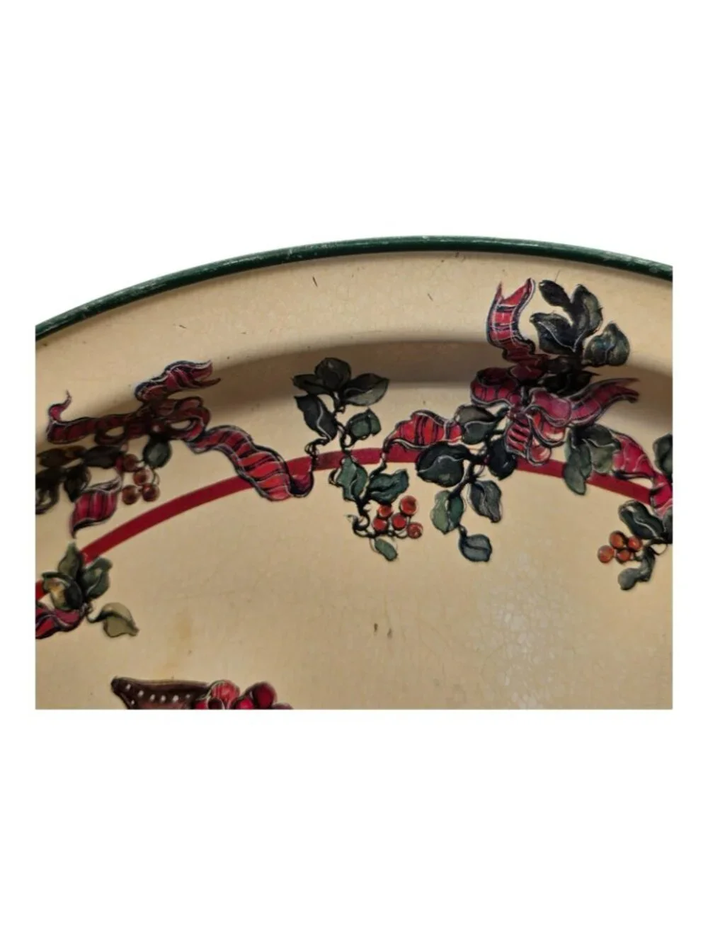 Vintage 1992 Potpourri Press Christmas Serving Tray Sleigh Gifts Design